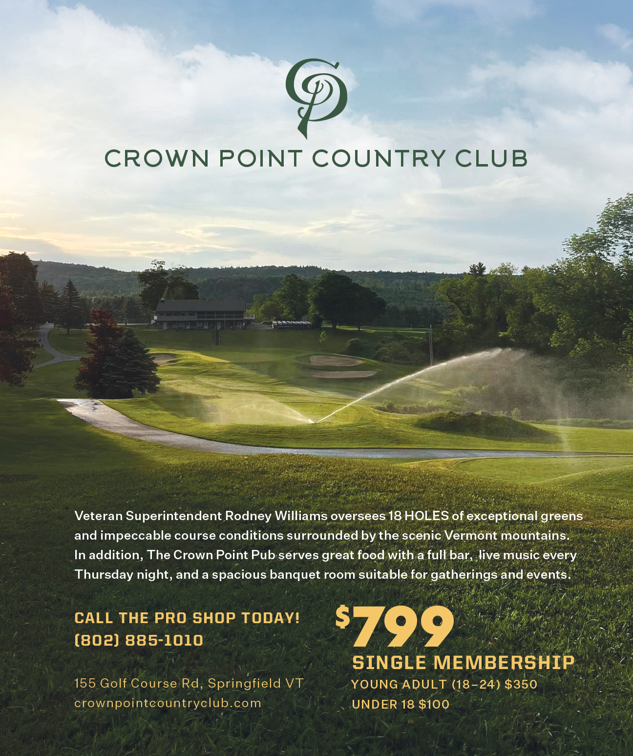 Book a Tee Time - Crown Point Country Club
